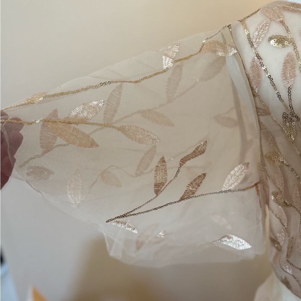 Ever Pretty Cream Dress with Gold Sequins, 16 - Picture 3 of 16